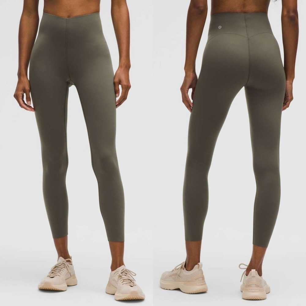 $118 Lululemon Glow Up Super-High-Rise Leggings Tight 25" Army Green